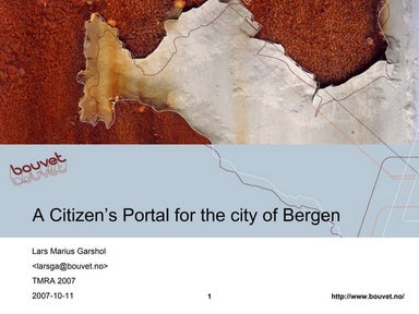 A Citizen's Portal for the City of Bergen
