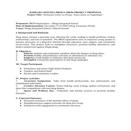Comprehensive General Plan of Action for SSLG and SELG SY 2025-2026 | DOCX