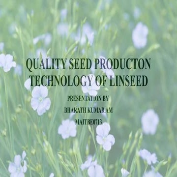 linseed crop | PPTX