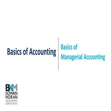 BKMSH Basics of Managerial Accounting