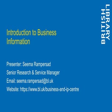 Introduction to Business Information | PPT