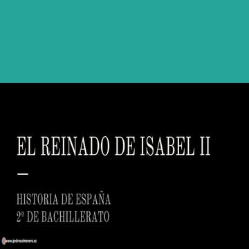El reinado de Isabel II