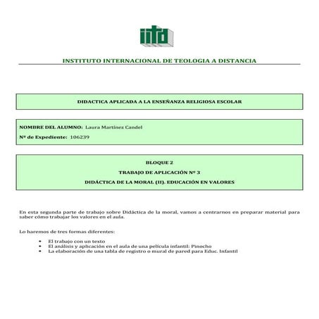 Bl2.3 didactica de la moral ii. valores