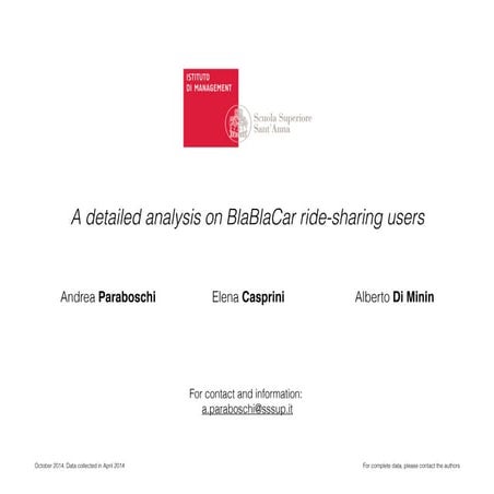 A detailed analysis on BlaBlaCar ride-sharing users