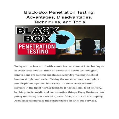 Black-Box Penetration Testing_ Advantages, Disadvantages, Techniques, and Tools (1).pdf