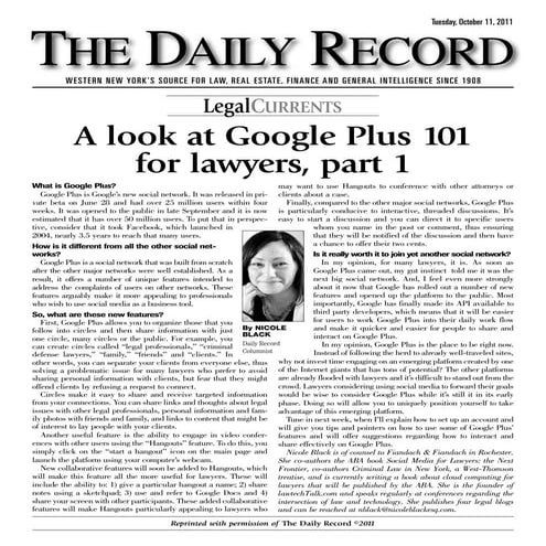 Google Plus 101 for Lawyers, Part 1