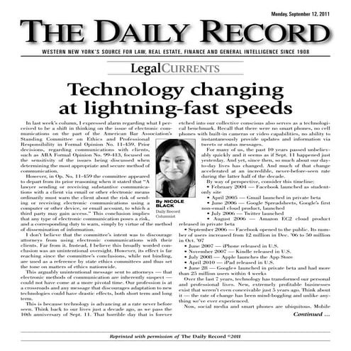 Technology Changing at Lightning Fast Speeds