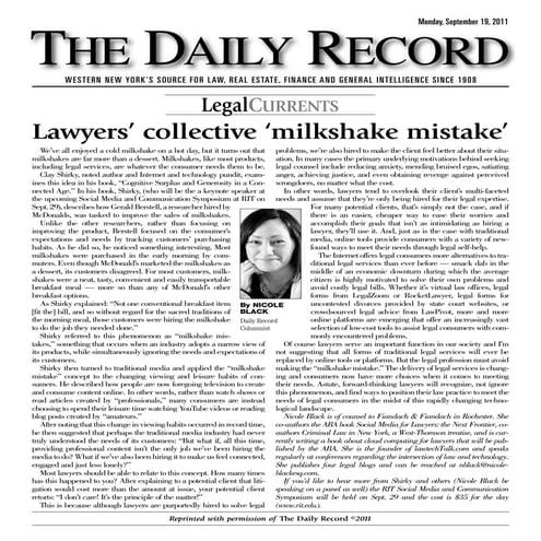 Lawyers Collective Milkshake Mistake
