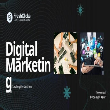 Black and Cyan Modern Digital Marketing Presentation
