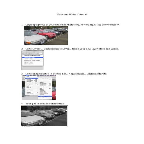 Black and white tutorial