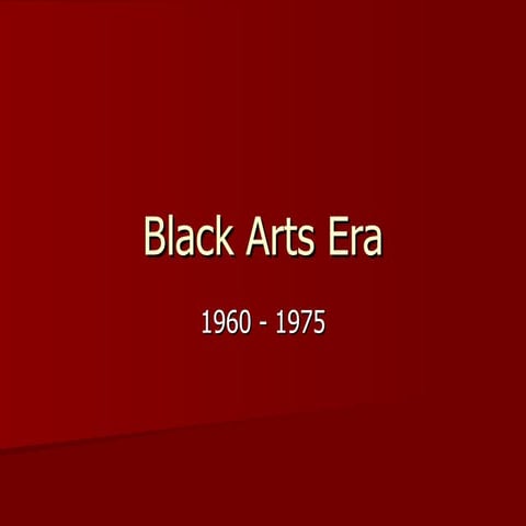 Black Arts Era