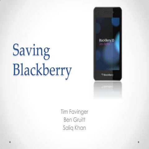 Saving Blackberry
