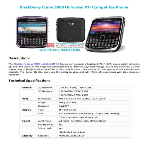 Black berry curve 9300