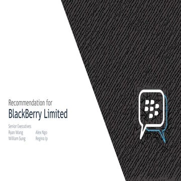 Recommendation for BlackBerry Limited