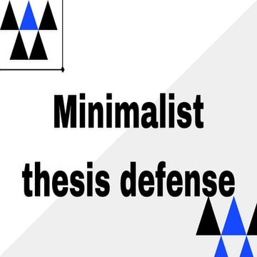 Black, Blue and White Simple Minimalist Thesis Defense Presentation