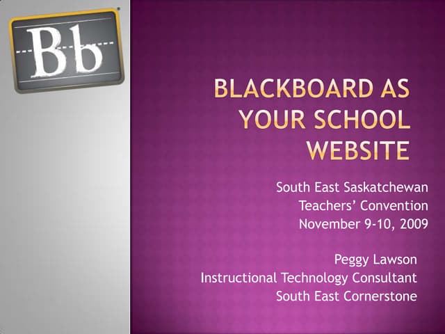 Blackboard As Your School Website