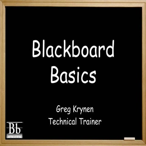 Blackboard Basics