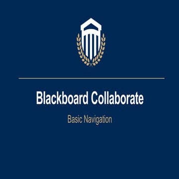 Blackboard collaborate   basic navigation