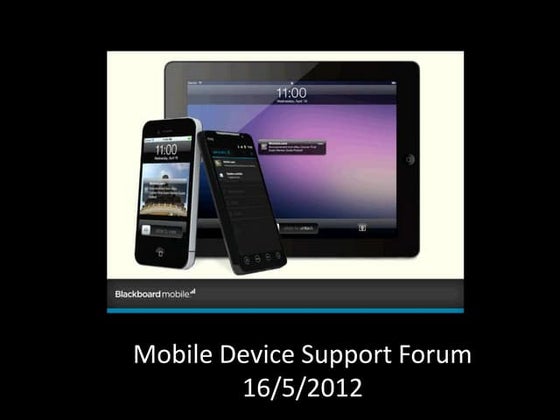 Blackboard Mobile for Mobile Device Support forum