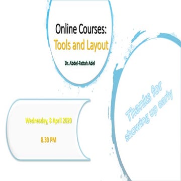Blackboard Courses tools and layout