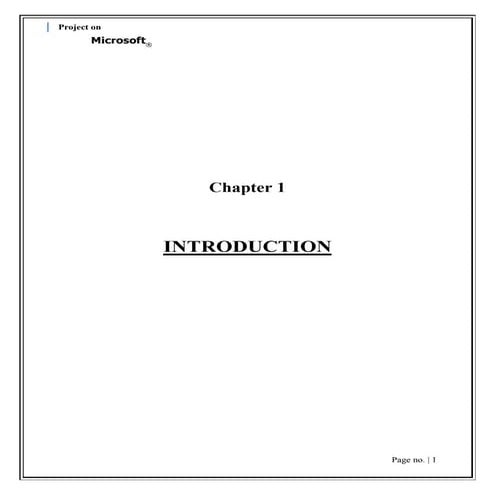 Project on Microsoft