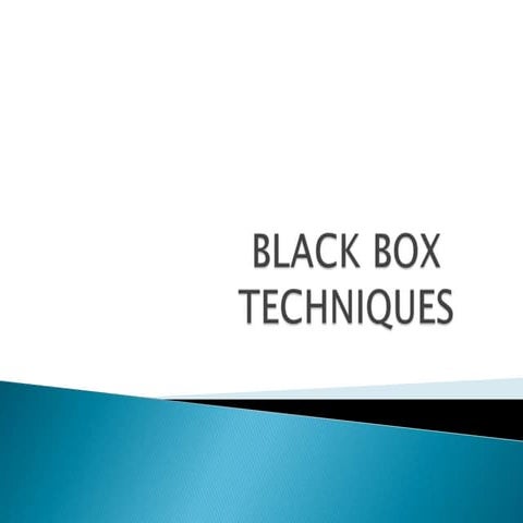 Black Box Testing