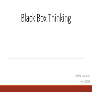 Black Box Thinking