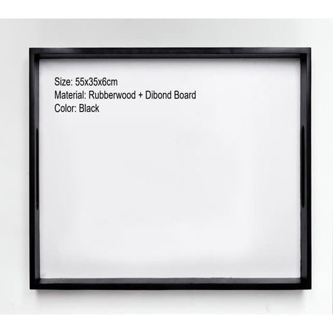 Black color serving tray