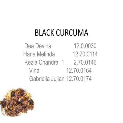 Black curcuma