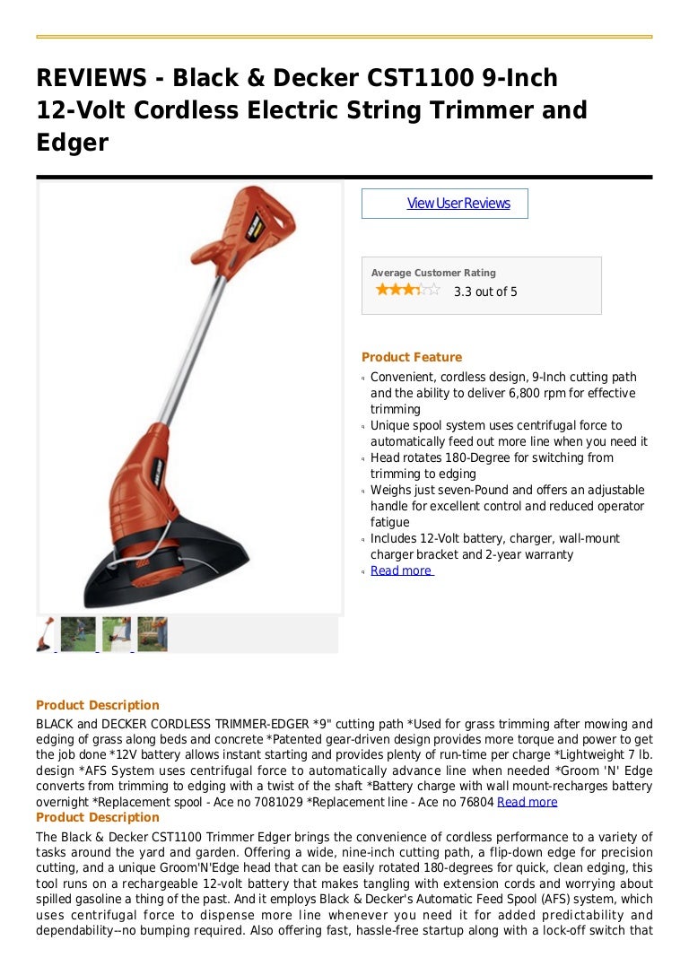 black & decker cordless edger