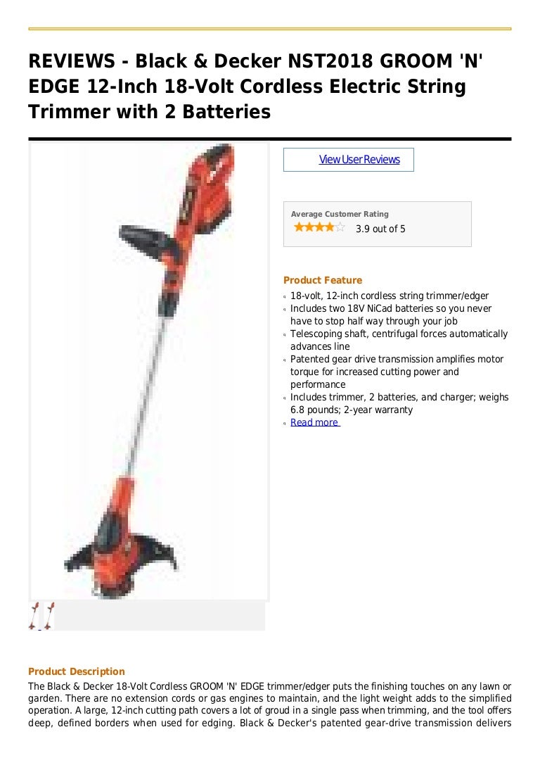 black & decker 18v weed eater