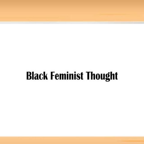 Black feminist thought