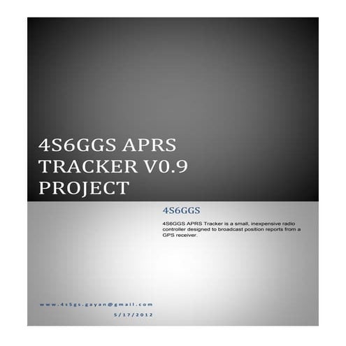 4S6GGS APRS TRACKER V0.9 PROJECT | PDF