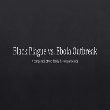 Black plague vs. ebola