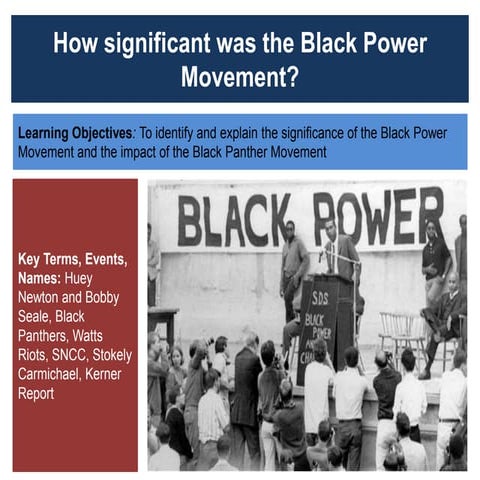 Black power and Black Panthers