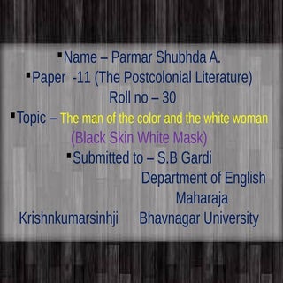 The man of the color and the white ...