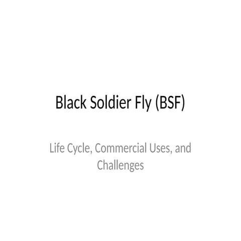Black soldier fly composting | PPTX