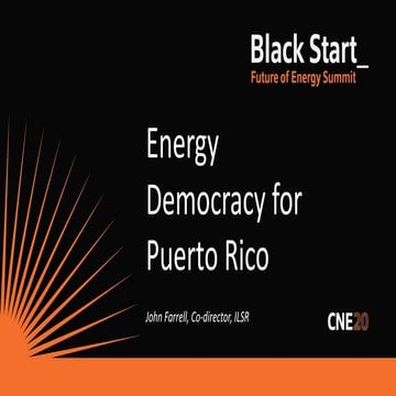 Energy Democracy for Puerto Rico