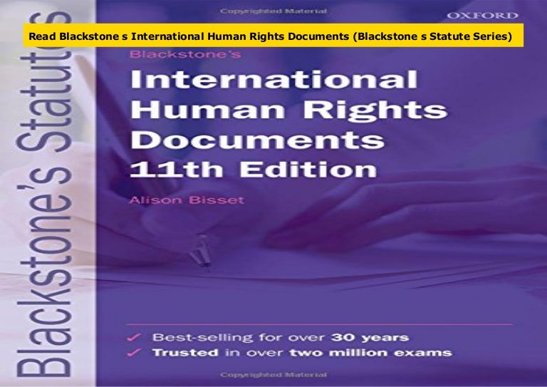 Read Blackstone s International Human Rights Documents (Blackstone s