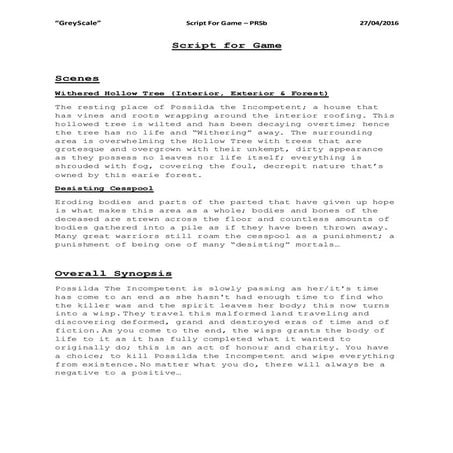 Black &amp; whte script