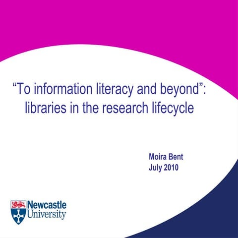 To information literacy and beyond: libraries in the research lifecycle