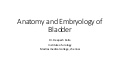 Anatomy & embryology of urinary bladder