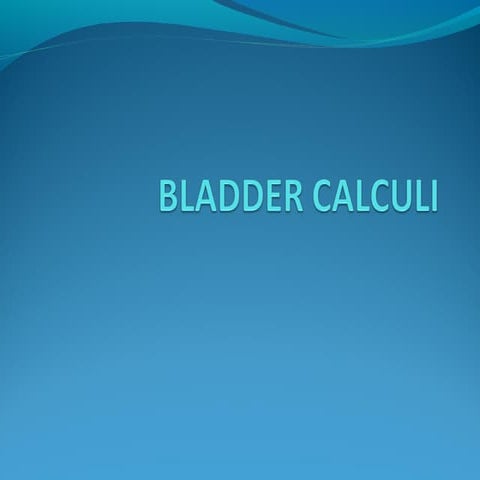 Bladder calculi