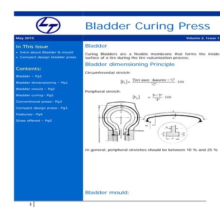 Bladder Curing Press - L&T Newsletter