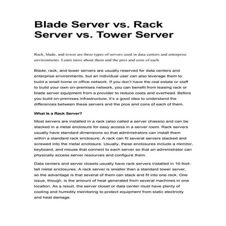 Blad Server | PDF