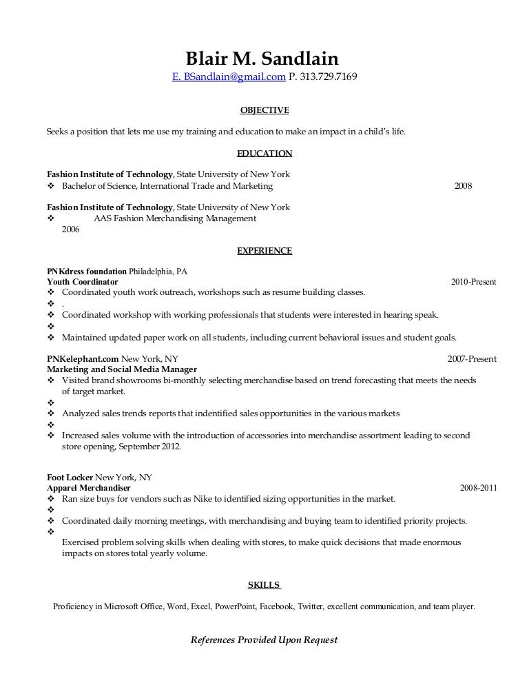 blair entry level resume 1 format of resume for students