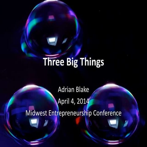 Adrian Blake's presentation at MWEC 2014