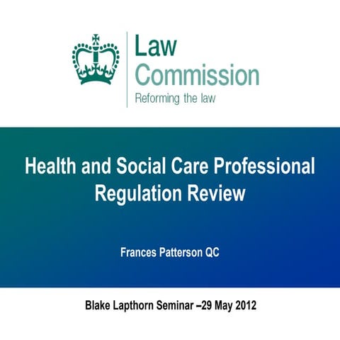Blake Lapthorn Professional Regulatory seminar with Frances Patterson QC - Ma...