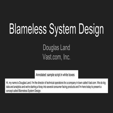 Blameless system design  - annotated