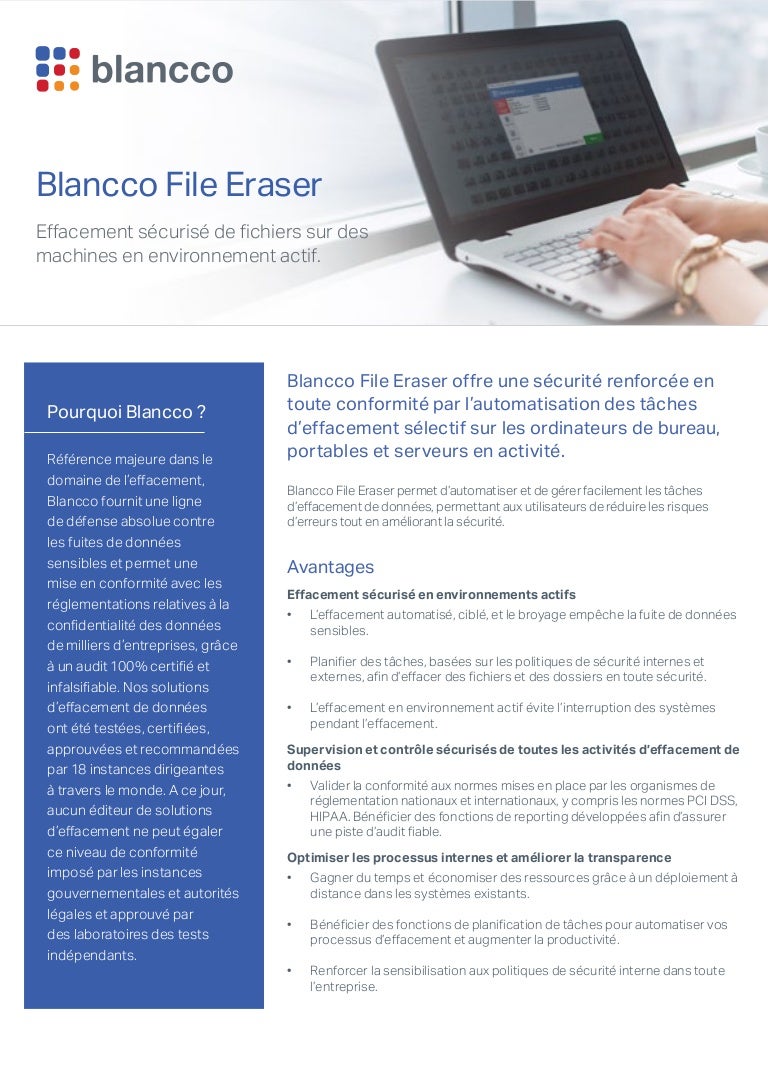 Blancco file eraser